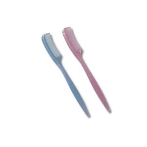 Augenbrauenkamm in rosa und blau