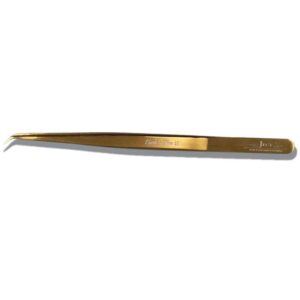 JECY Master Slim 45° Pinzette goldene Farbe für Wimpernverlängerung