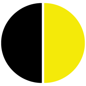 Schwarz Gelb Eigenschaft Farbe